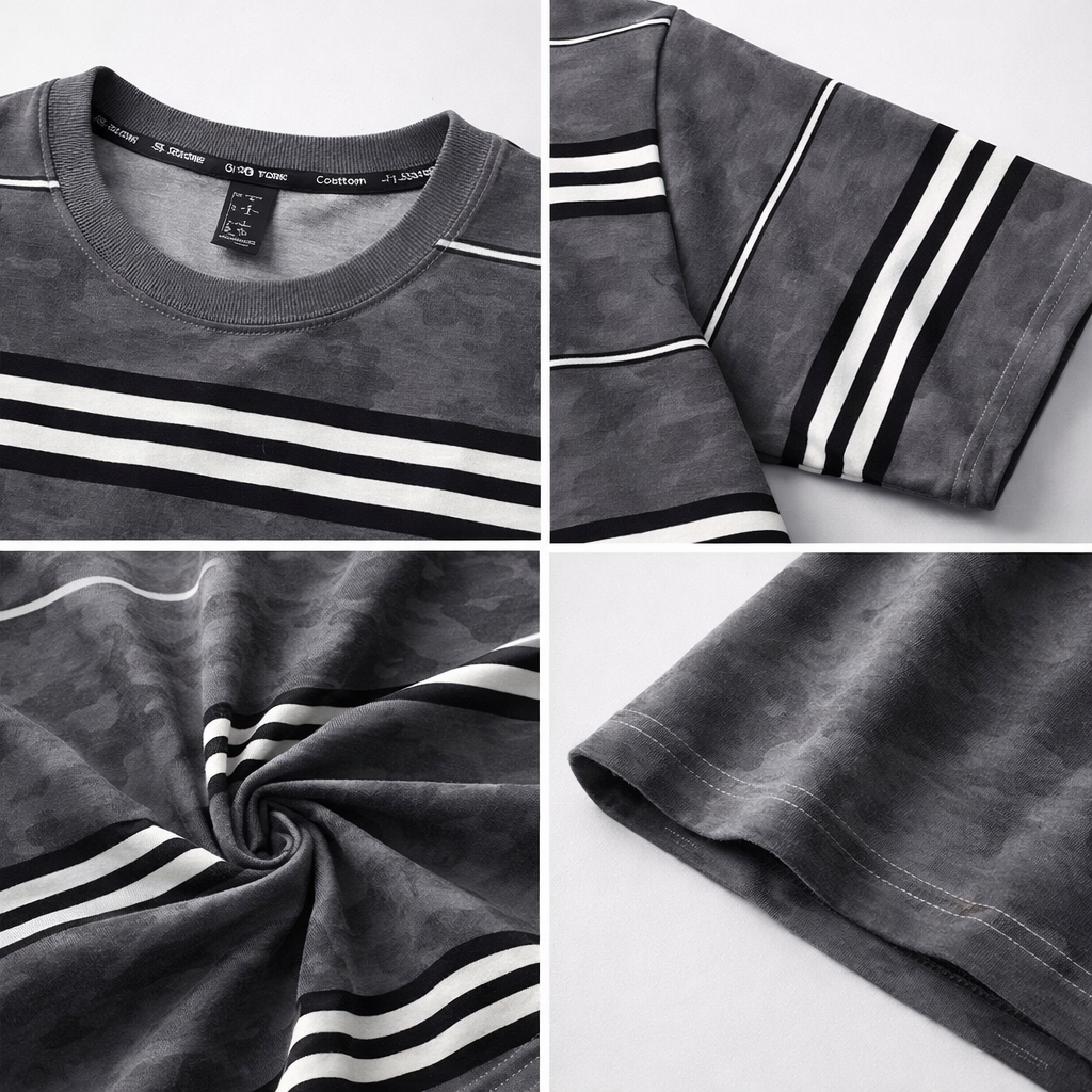 T-Shirt Round Neck Down Shoulder