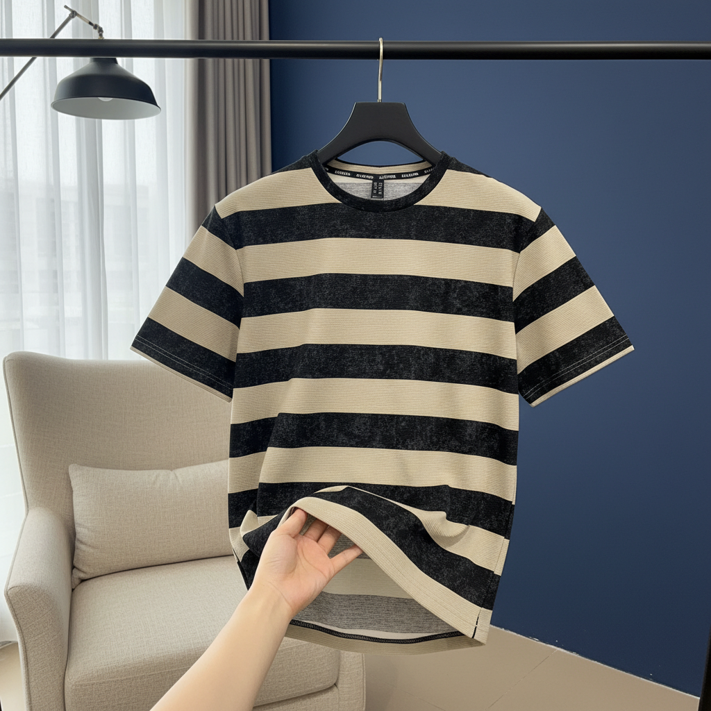 T-Shirt Round Neck Down Shoulder