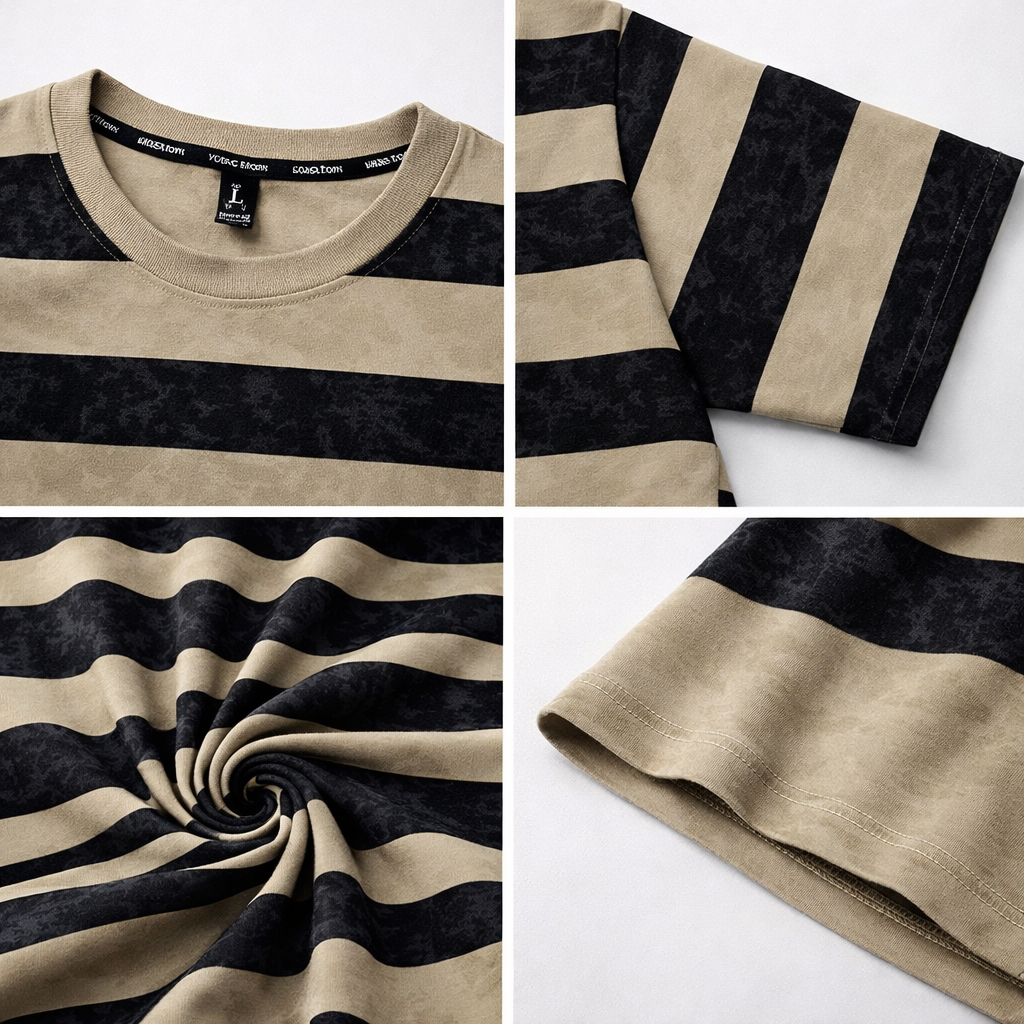 T-Shirt Round Neck Down Shoulder