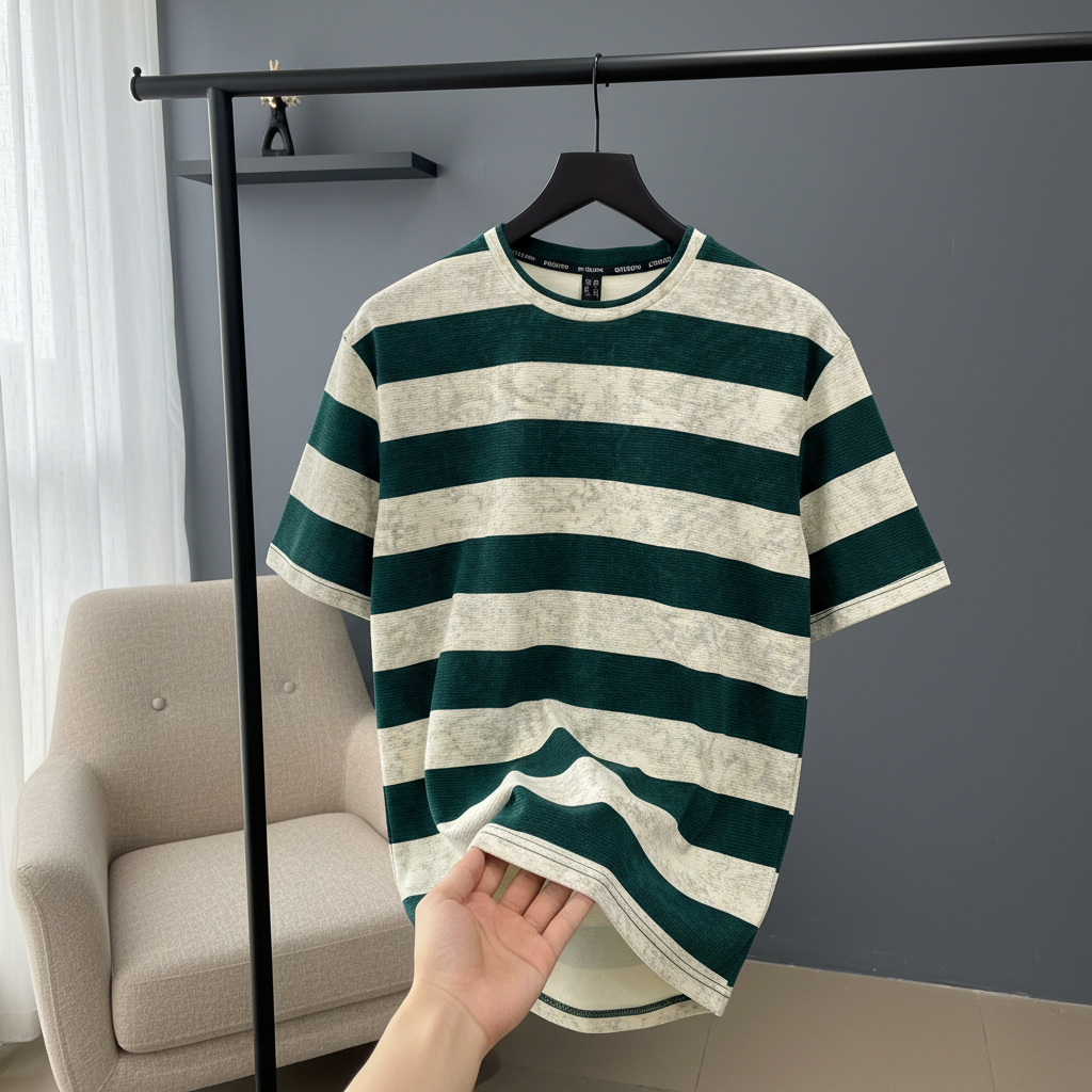 T-Shirt Round Neck Down Shoulder