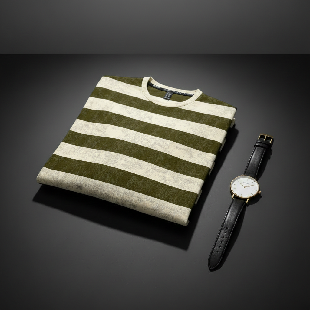 T-Shirt Round Neck Down Shoulder